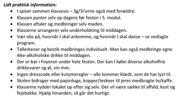 Praktisk information